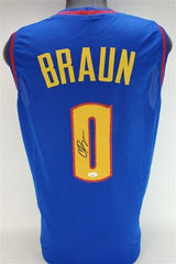 Christian Braun Signed Denver Nuggets Mile High City Jersey (JSA COA) 2023 Champ