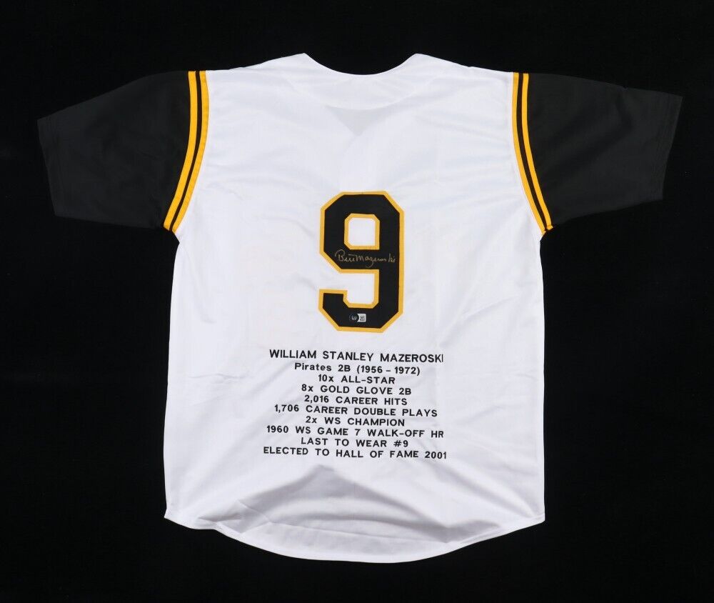 Bill Mazeroski Signed Pittsburgh Pirate Jersey (Beckett) 1960 Game 7 W ...