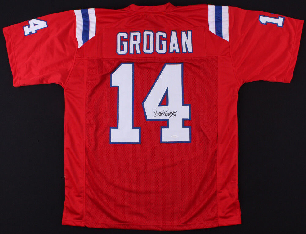 Steve Grogan Signed New England Patriots Jersey (JSA COA) Super Bowl X –