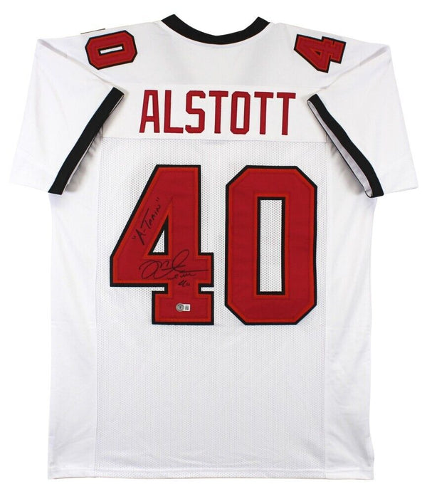 Mike Alstott Autographed Orange Pro Style Jersey - Beckett W Hologram Black  4 at 's Sports Collectibles Store