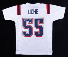 Josh Uche Signed Patriots Jersey (JSA COA) New England 2020 2nd Rnd Pck Michigan