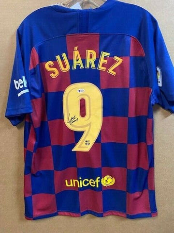 Luis Suarez Signed Barcelona Custom Jersey (Beckett COA) Futbol Club Barcelona