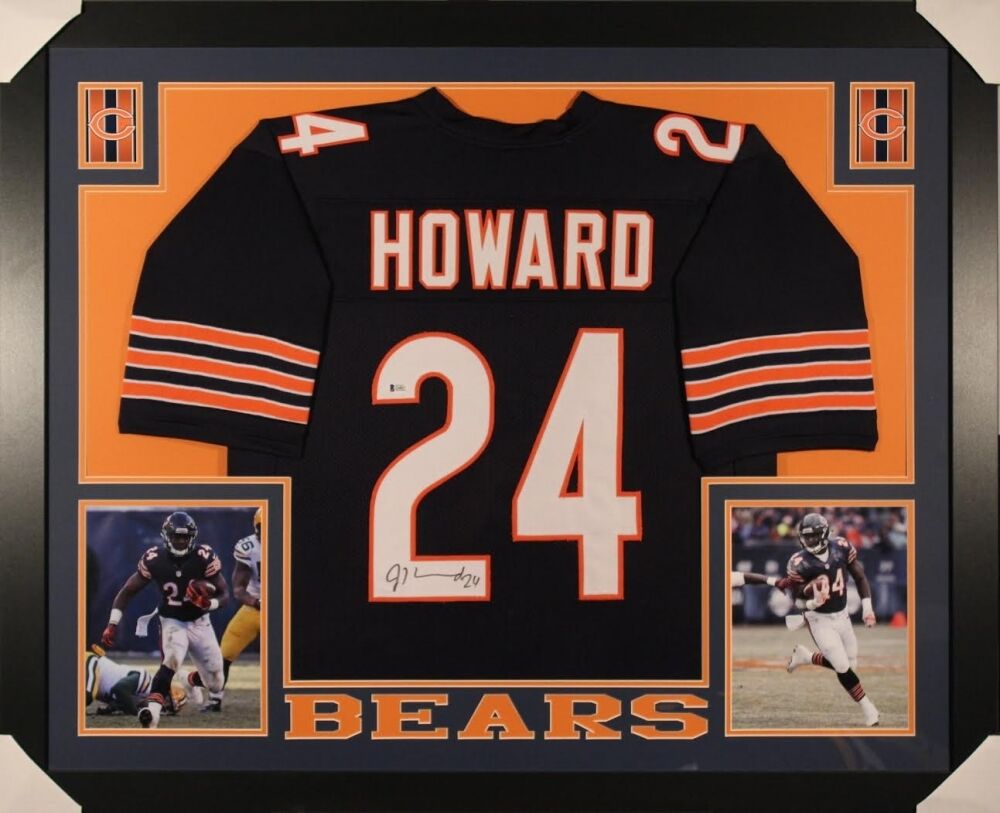 Jordan Howard Signed Bears 35x43 Custom Framed Jersey (Beckett) Rookie R.B.