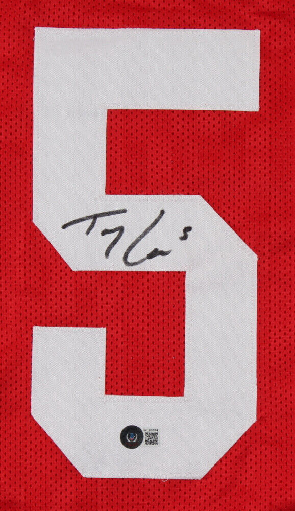 Trey Lance Signed 49ers Jersey (Beckett Holo) San Francisco 2021 #1 Dr –