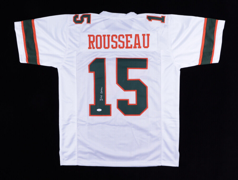 Greg Rousseau Authentic Signed Blue Framed Jersey Autographed JSA