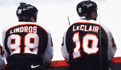 John Leclair Signed Philadelphia Flyers Jersey (JSA COA) 1993 Stanley Cup Champ