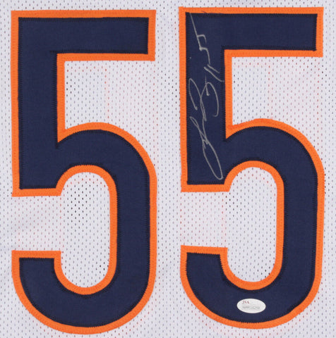 Lance Briggs Signed Bears White Jersey (JSA COA) 7×Pro Bowl(2005–2011)Linebacker