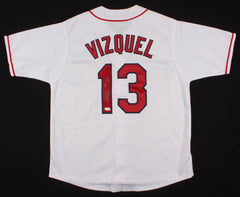 Omar Vizquel Signed Cleveland Indians Jersey Inscribed 11x GG (JSA C –