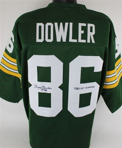 Boyd Dowler "SB I-II Champs" Signed Green Bay Packers Custom Jersey (JSA COA)