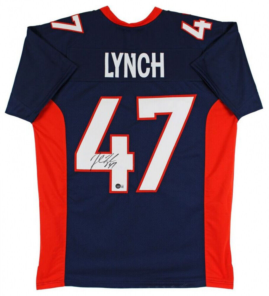 John Lynch Signed Denver Broncos Jersey (Beckett COA) 9xPro Bowl D.B. H.O.F.