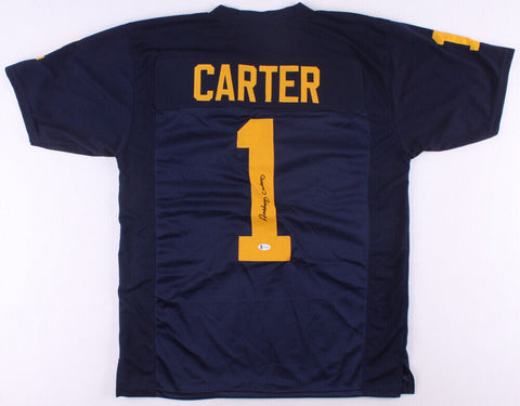 Anthony Carter Signed Michigan Wolverines Jersey (JSA COA) Vikings Wide Receiver