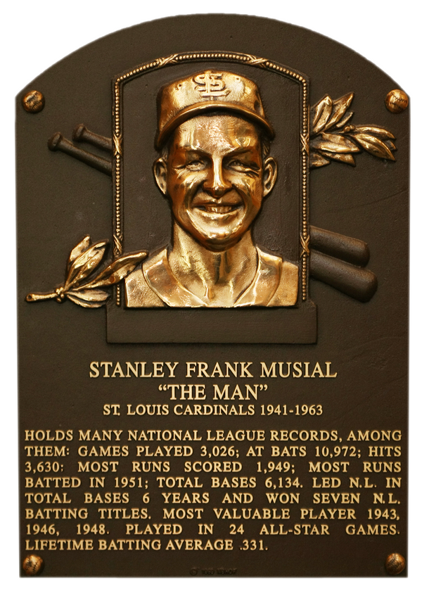 Stan Musial Signed St Louis Cardinal Hall of Fame Card 14x18 Matted Di –  Super Sports Center