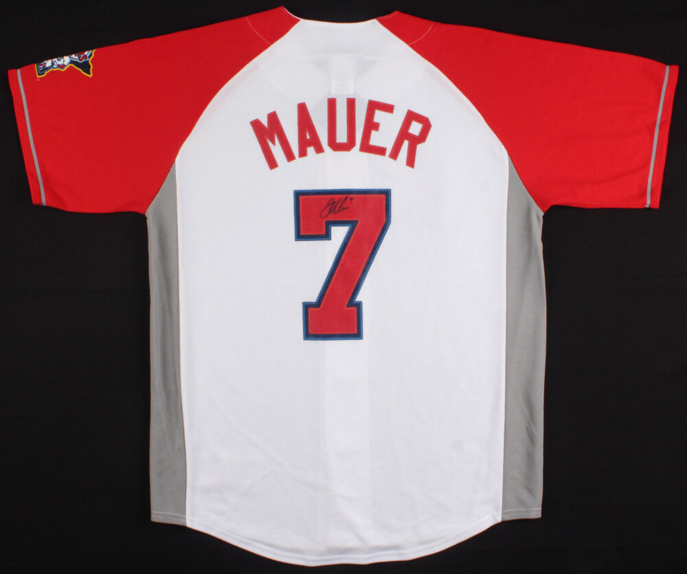 Joe Mauer Signed Minnesota Twins Jersey (JSA COA) 6x All Star Catcher –