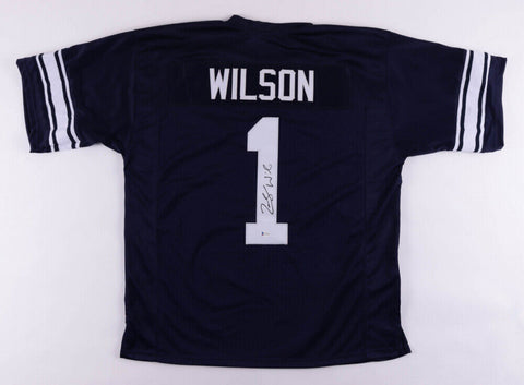 Zach Wilson Signed BYU Cougars Jersey (Beckett COA) New York Jets 2021  Draft Pck