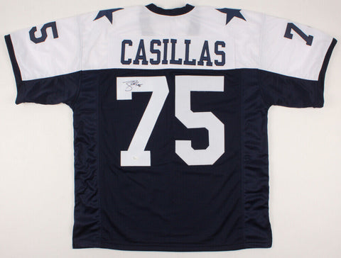 Tony Casillas Signed Cowboys Jersey (JSA)  2×Super Bowl Champion (XXVII,XXVIII)