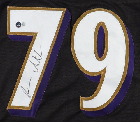 Ronnie Stanley Signed Baltimore Ravens Pro Cut Jersey (Beckett) 2016 1st Rnd Pck