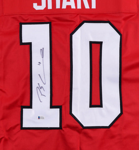 Patrick Sharp Signed Chicago Blackhawk Jersey (Beckett Holo) 3xStanley Cup Champ