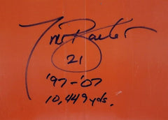 Tiki Barber "97-07, 10,449 Yds" Signed Authentic Meadowlands Seatback (Steiner)