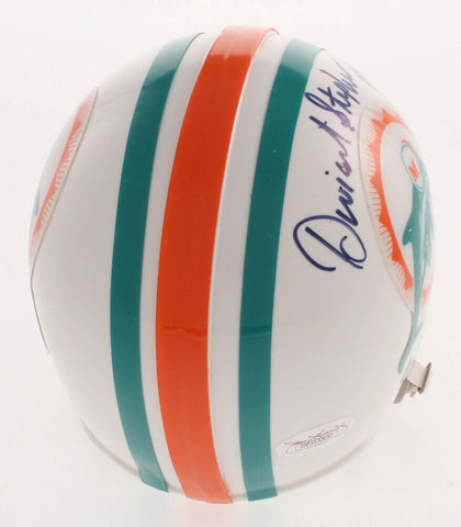 Dwight Stephenson Signed Miami Dolphins Mini Helmet Inscribed "HOF 98" (JSA COA)