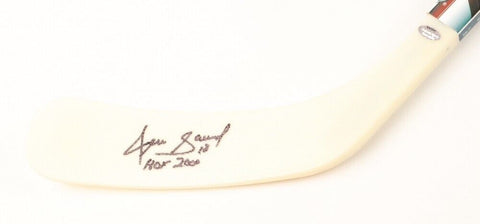 Denis Savard Signed Montreal Canadiens Logo Stick Inscribd "HOF 2000" (Schwartz)
