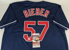 Shane Bieber Signed Cleveland Indians Jersey (JSA COA) 2020 A L Cy Young Award
