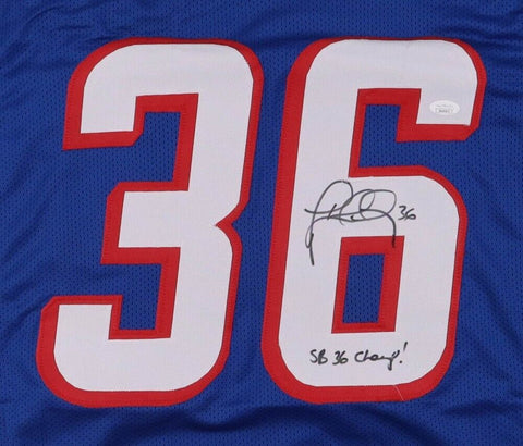 Lawyer Milloy Signed New England Patriots Jersey Inscribed SB 36 Champ (JSA COA)