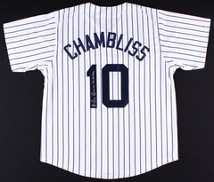Chris Chambliss Signed NY Yankees Jersey (JSA COA) A.L. Rookie of the Year 1971