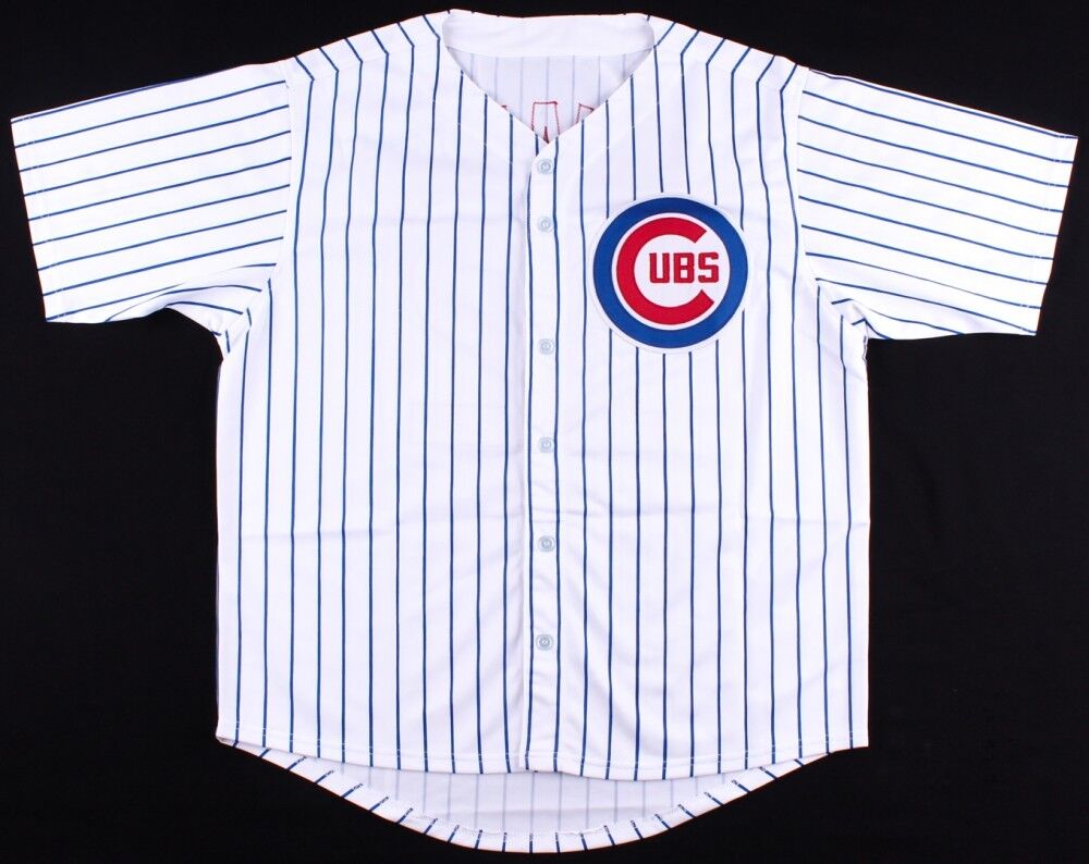 MLB Chicago Cubs Custom Name Number Uniform Stripes Baseball Jacket