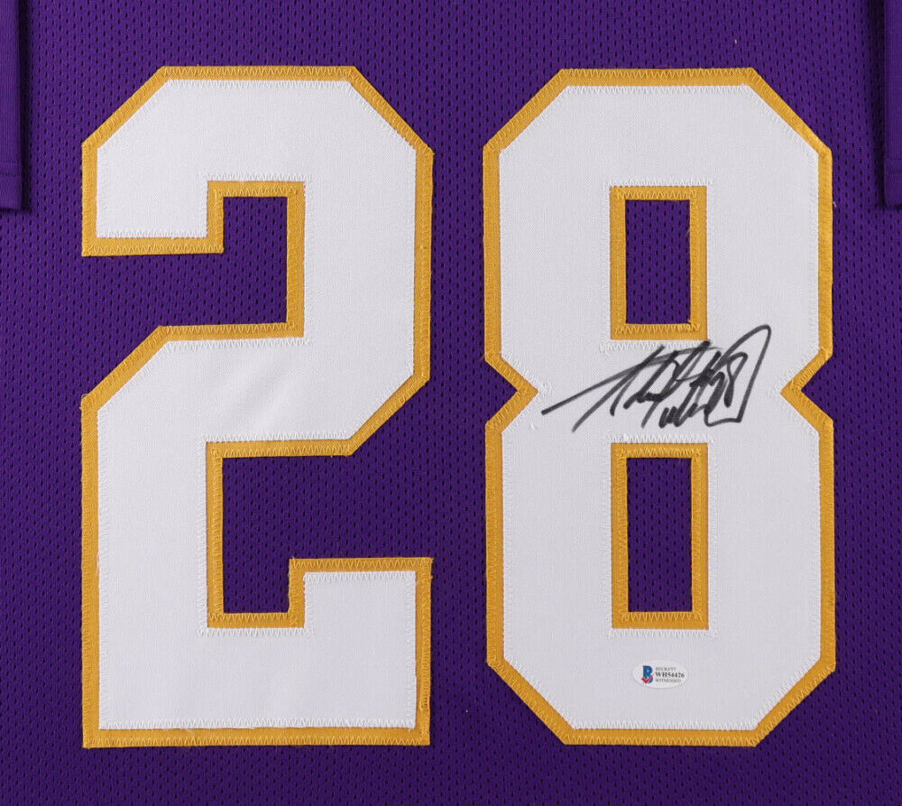 Adrian Peterson Signed Minnesota Vikings 35"x43" Framed Jersey (Beckett) R.B.