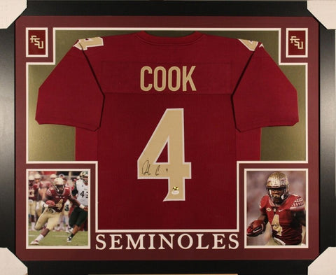 Dalvin Cook Signed Florida State Seminole 35x43 Framed Jersey (JSA) Minnesota RB