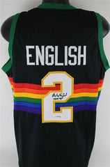 Alex English Signed Denver Nuggets Jersey (PSA COA) 8xNBA All-Star   (1982–1989)