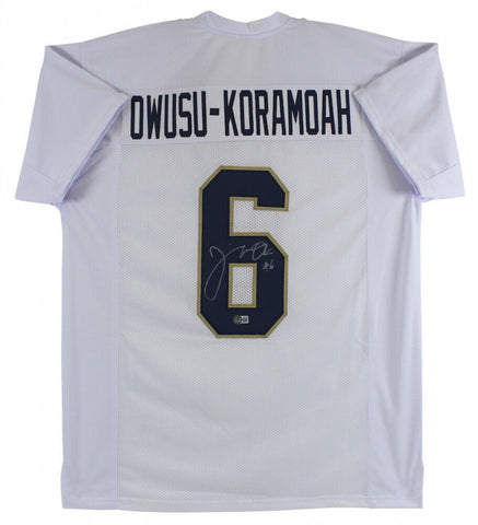 Jeremiah Owusu-Koramoah Signed Notre Dame Fighting Irish Jersey (Beckett COA)