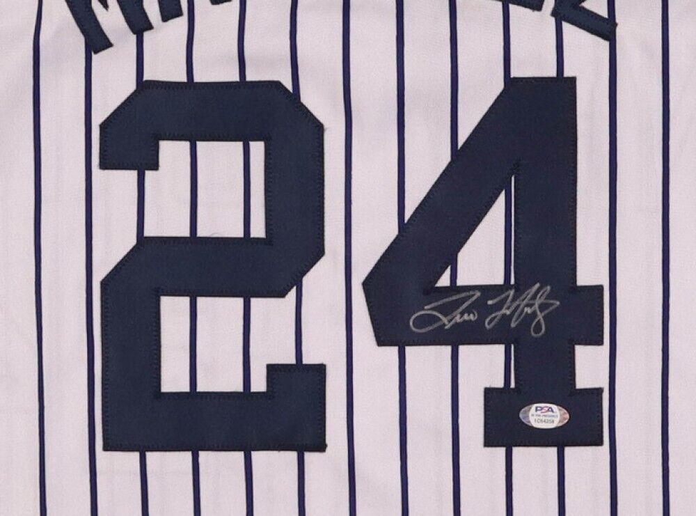 Framed Tino Martinez New York Yankees Autographed White Majestic Authentic  Jersey - Signature on Front