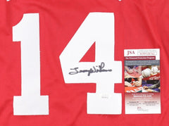 Lenny Wilkens Signed Hawks Jersey (JSA COA) St. Louis Point Guard 1960–1968