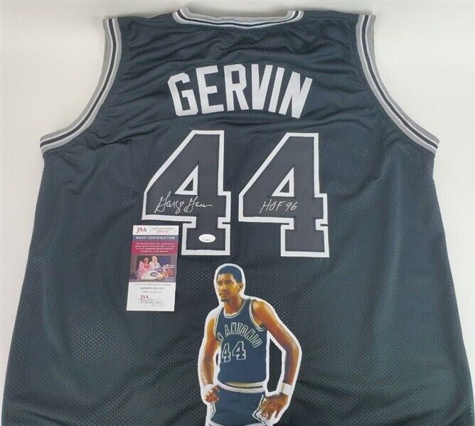 Autographed George Gervin San Antonio Spurs Custom Jersey with JSA Holo -  Main Line Autographs