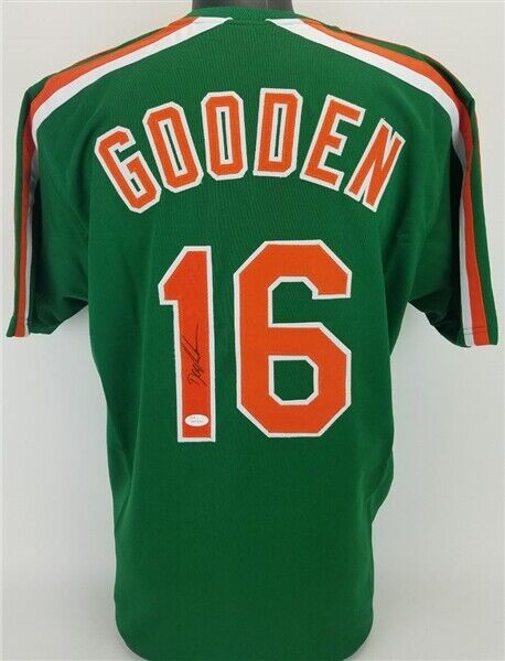 Dwight Doc Gooden Signed 1985 St Patrick's Day Green Mets Jersey (JS –