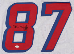 Ben Coates Signed New England Patriots White Jersey (JSA COA) Super Bowl XXXV TE