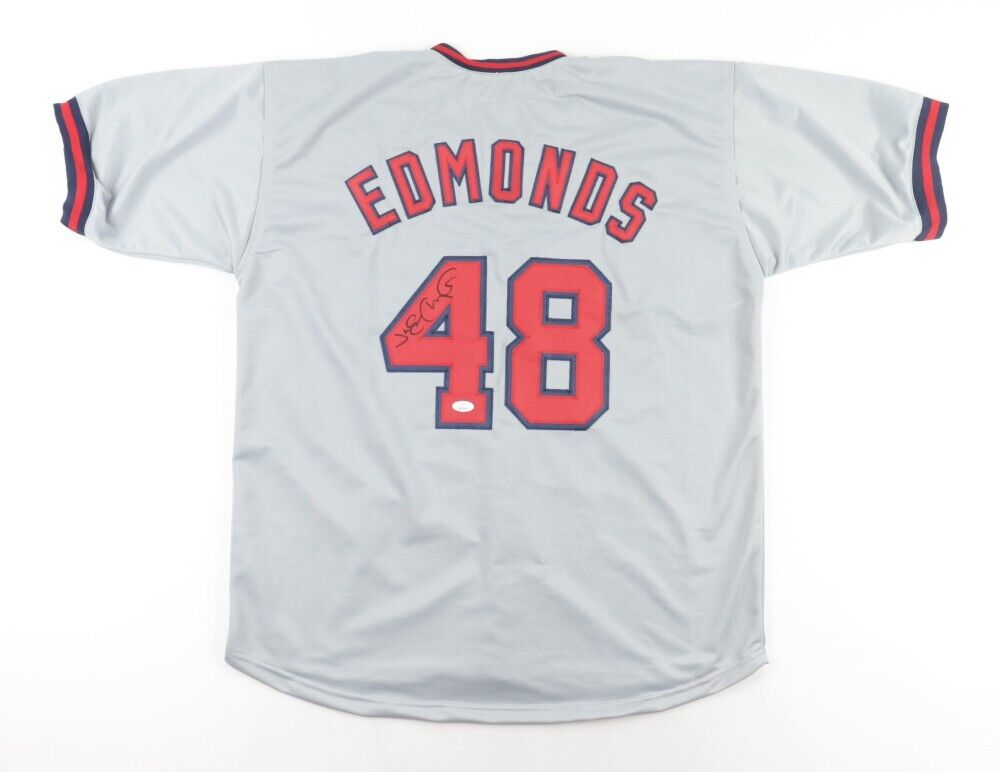 Jim Edmonds Signed Anaheim Angels Jersey (JSA COA) 2006 World Series C –