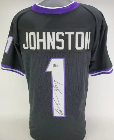 Quentin Johnston Signed TCU Horned Frogs Jersey (Beckett) L.A. Charger Receiver