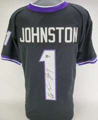 Quentin Johnston Signed TCU Horned Frogs Jersey (Beckett) L.A. Charger Receiver