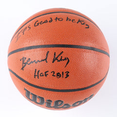 Bernard King Signed Wilson NBA Basketball Inscribed It's Good to Be King JSA COA