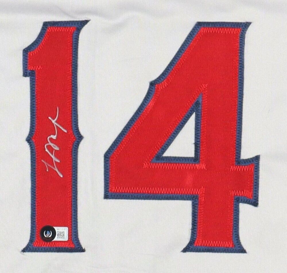 Friendly Confines Logan O'Hoppe Signed Los Angeles Angels Jersey (Beckett) 2023 L A Rookie Catcher