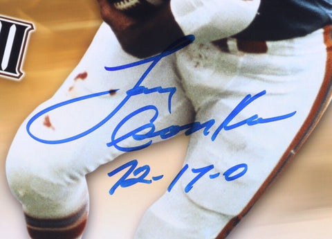 Larry Csonka Signed Miami Dolphins 16x20 Photo Inscribed "72-17-0" (JSA COA) R.B