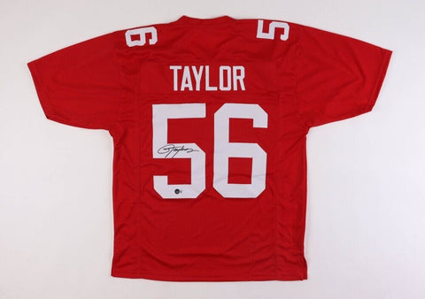 Lawrence Taylor Signed New York Giants Jersey (Beckett) 2×Super Bowl Champion