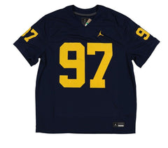 Aidan Hutchinson Signed Michigan Wolverines Air Jordan Jersey (Beckett) Lions DE