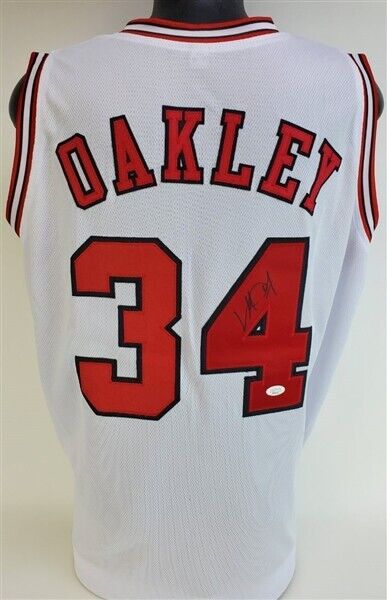 Charles Oakley Signed New York Knicks Oak Tree Jersey (PSA COA
