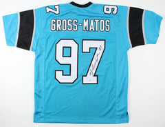 Yetur Gross-Matos Signed Panthers Jersey (Beckett) Carolina 2020 2nd Round Pick