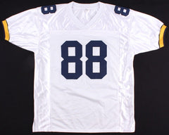 Jake Butt Signed White Michigan Wolverines Jersey (JSA COA) Starting Tight End