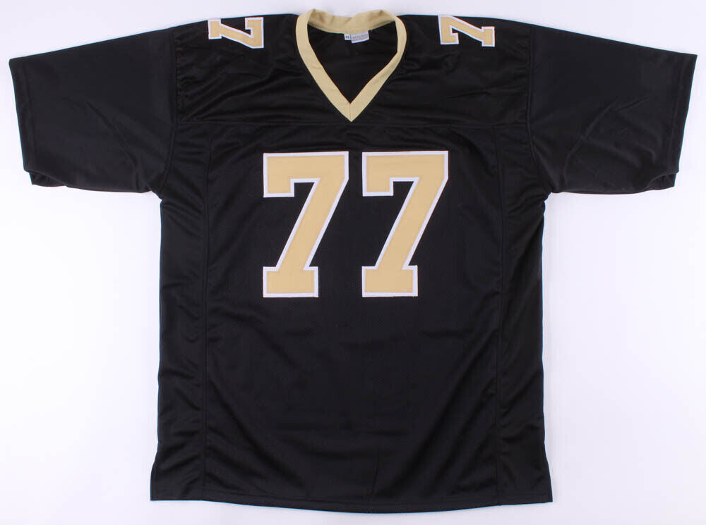 Willie Roaf Signed New Orleans Saints Black Jersey (Beckiett Holo) HOF –