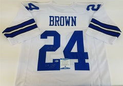 Larry Brown "SB XXX MVP" Signed Dallas Cowboys Custom Jersey (Beckett COA) C.B.